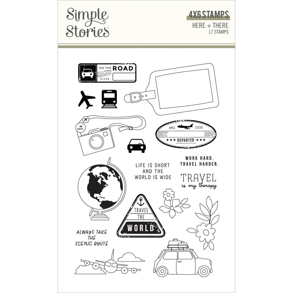 Simple Stories Here + There - Clear Stamps