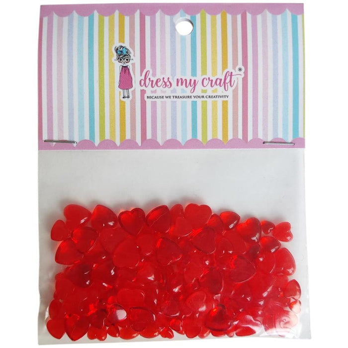 Dress My Craft Water Droplets - Red Hearts