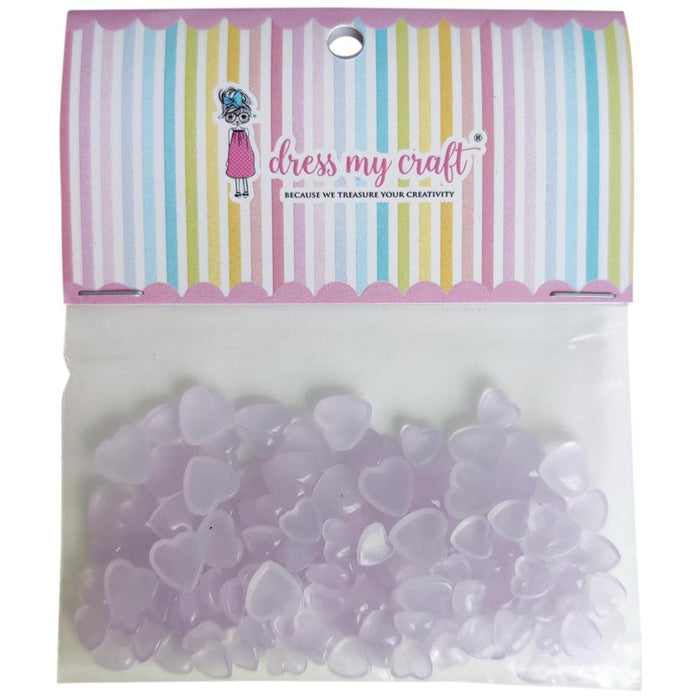 Dress My Craft Water Droplets - Pastel Lilac Hearts