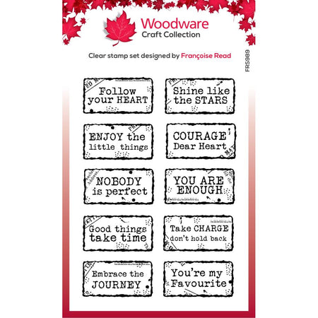 Woodware Clear Magic Stamp - Distressed Labels