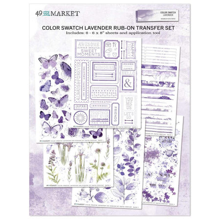 49 & Market Color Swatch Lavender - 6x8 Rub-Ons