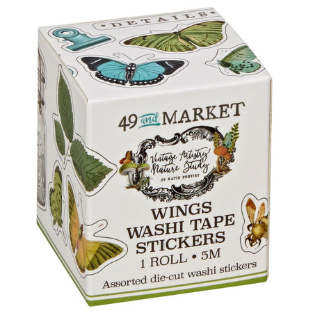 49 & Market Vintage Artistry Nature Study - Wings Washi Tape Sticker Roll