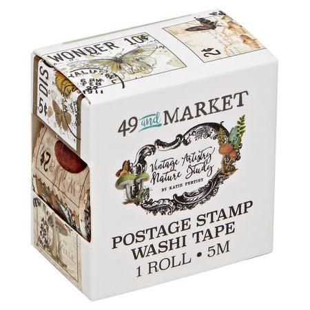 49 & Market Vintage Artistry Nature Study - Postage Washi Tape Roll