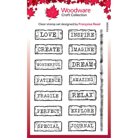 Woodware Clear Magic Stamp - Junk Labels