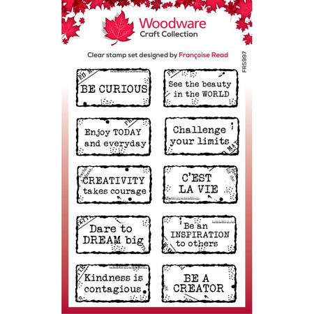 Woodware Clear Magic Stamp - Distressed Labels 2