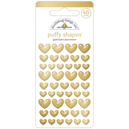 Doodlebug Design Puffy Shapes - Gold Heart