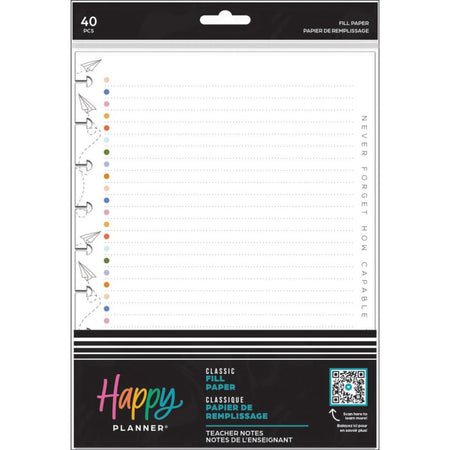 Me & My Big Ideas Happy Planner - Teacher Notes Classic Fill Paper