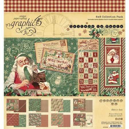 Graphic 45 Letters To Santa - 8x8 Pad