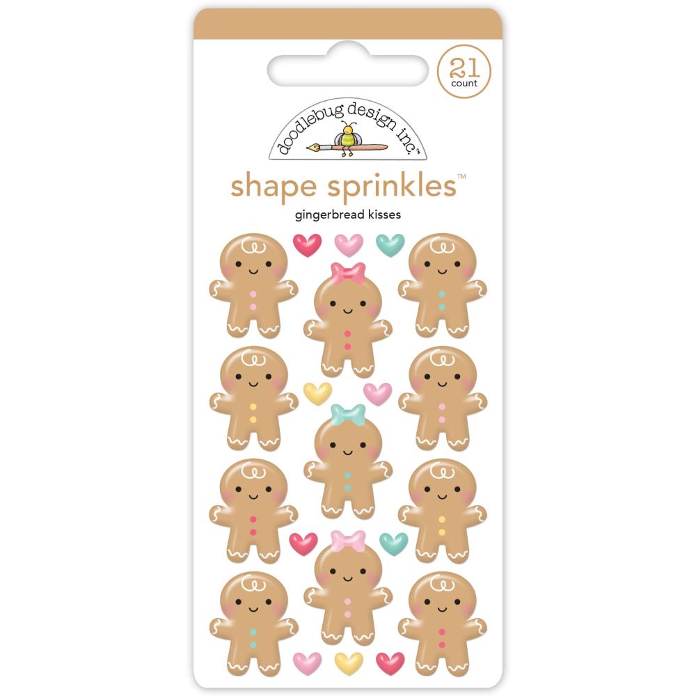 Doodlebug Design Gingerbread Kisses - Gingerbread Kisses Shape Sprinkles