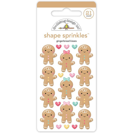 Doodlebug Design Gingerbread Kisses - Gingerbread Kisses Shape Sprinkles