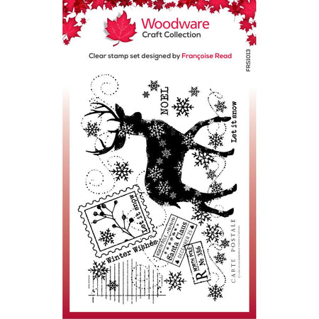 Woodware Clear Magic Stamp - Winter Reindeer