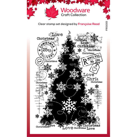 Woodware Clear Magic Stamp - Snow Frosted Tree