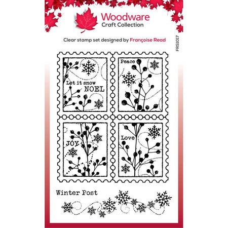 Woodware Clear Magic Stamp - Winter Postage