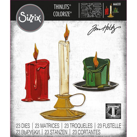 Sizzix Tim Holtz Thinlits Die - Candleshop Colorize