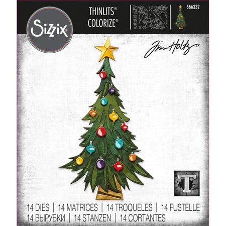 Sizzix Tim Holtz Thinlits Die - Trim A Tree Colorize