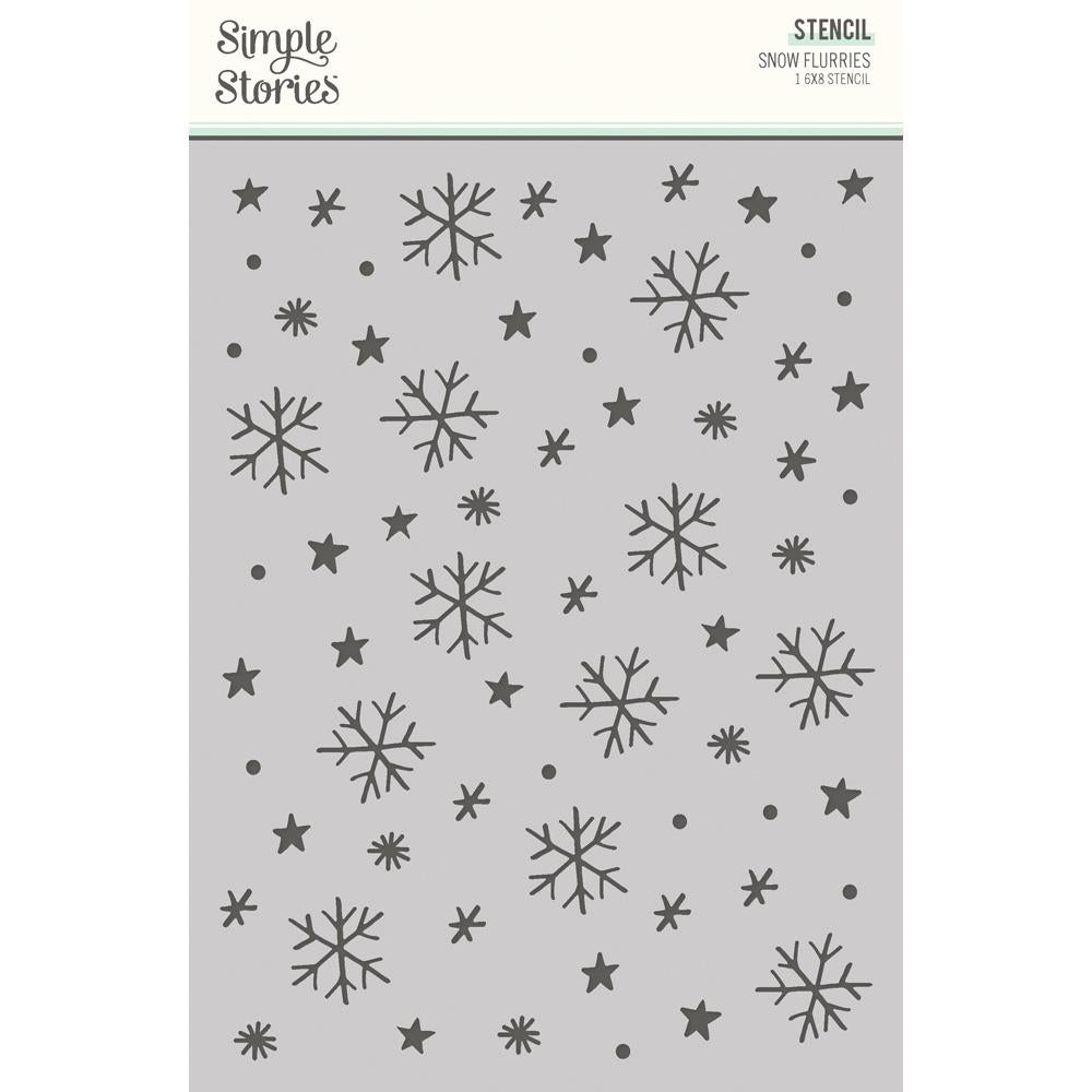 Simple Stories Winter Wonder - 6x8 Snow Flurries Stencil