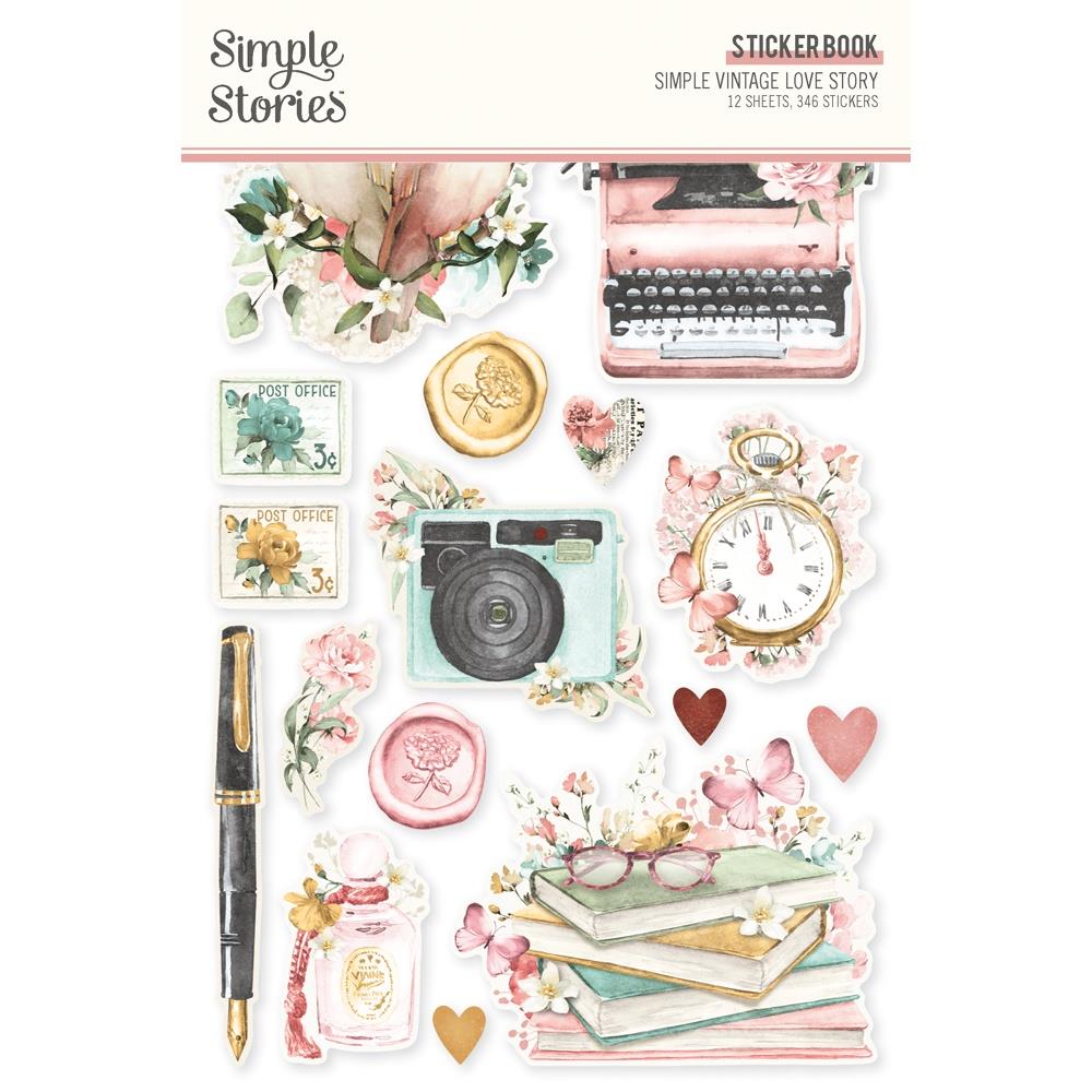 Simple Stories Simple Vintage Love Story - Sticker Book