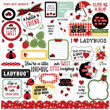 Echo Park Little Ladybug - Element Stickers