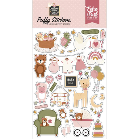 Echo Park Special Delivery Baby Girl - Puffy Stickers