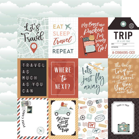 Echo Park Let's Take The Trip - 3x4 Journaling Cards