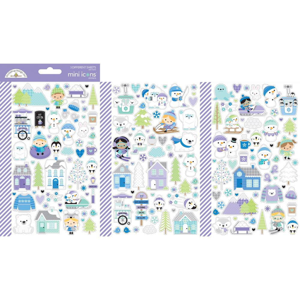 Doodlebug Design Snow Much Fun - Mini Icon Stickers
