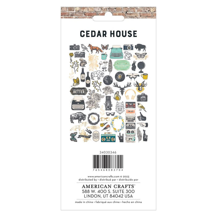 American Crafts Cedar House - Icon Ephemera Die Cuts