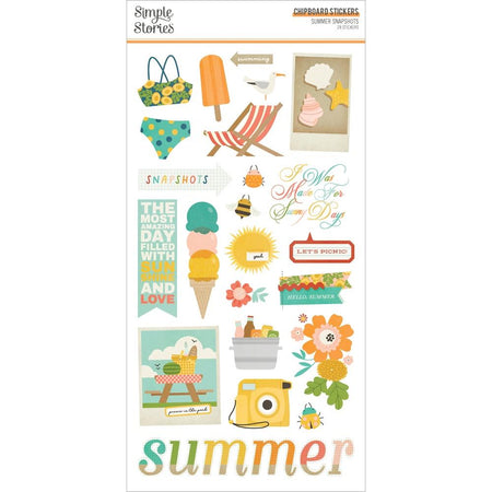 Simple Stories Summer Snapshots - Chipboard Stickers
