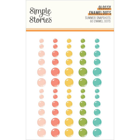 Simple Stories Summer Snapshots - Glossy Enamel Dots