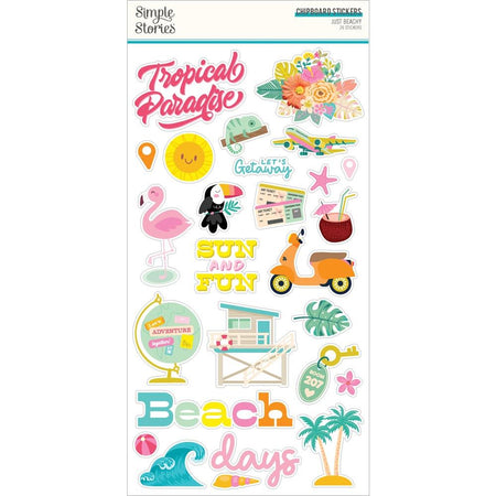 Simple Stories Just Beachy - Chipboard Stickers
