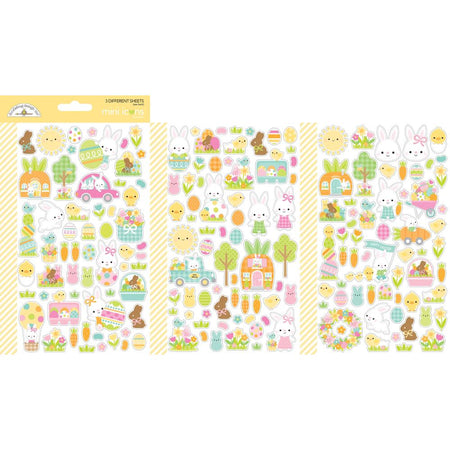 Doodlebug Design Bunny Hop - Mini Icon Stickers