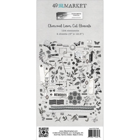 49 & Market Color Swatch Charcoal - Laser Cut Out Elements