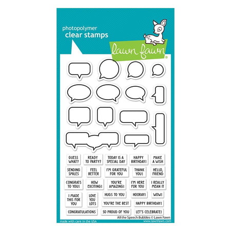 Lawn Fawn Clear Stamps - All The Speech Bubbles
