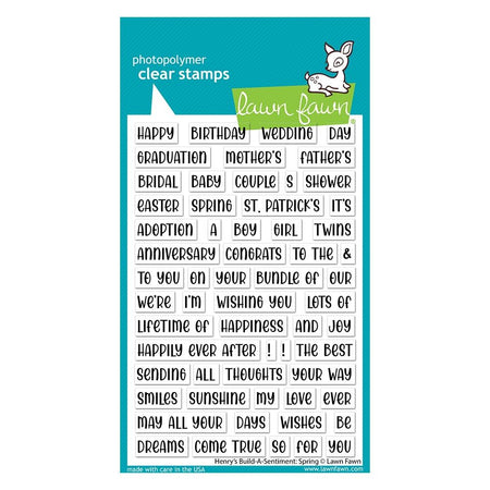 Lawn Fawn Clear Stamps - Henry's Build A Sentiment Spring