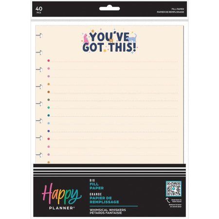 Me & My Big Ideas Happy Planner - Whimsical Whiskers Big Fill Paper