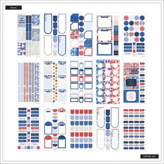 Me & My Big Ideas Happy Planner - Shibori Sticker Value Pack