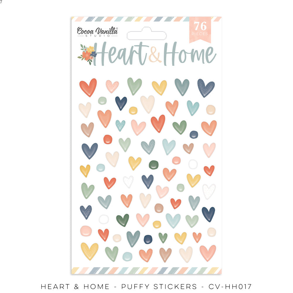 Cocoa Vanilla Studio Heart & Home - Puffy Stickers