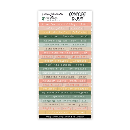 Pretty Little Studio Comfort & Joy - The Holidays Color Word Stickers