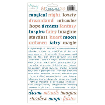 Mintay Papers Dreamland - Paper Stickers Words