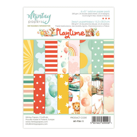 Mintay Papers Playtime - 6x8 Add-On Paper Pad