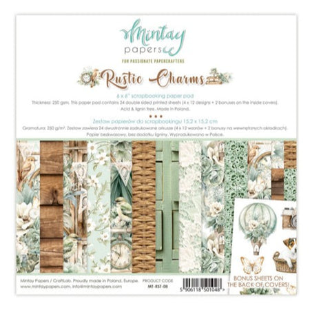Mintay Papers Rustic Charms - 6x6 Paper Pad