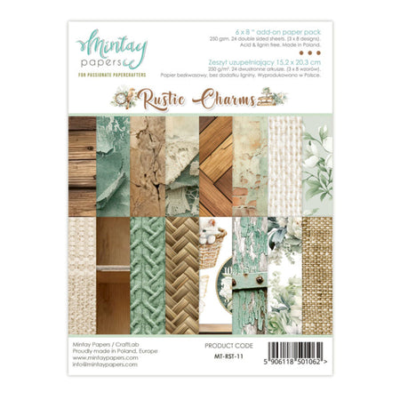 Mintay Papers Rustic Charms - 6x8 Add-On Paper Pad