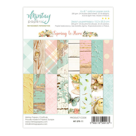 Mintay Papers Spring Is Here - 6x8 Add-On Paper Pad