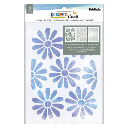 American Crafts Vicki Boutin Discover + Create - Tranquil Stencils