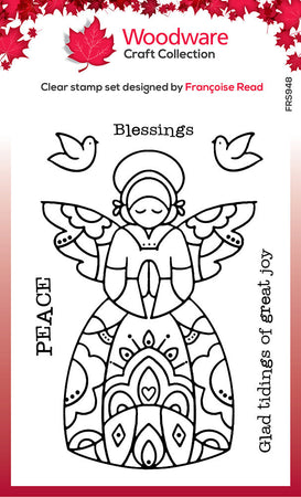 Woodware Clear Magic Stamp - Angel Blessings