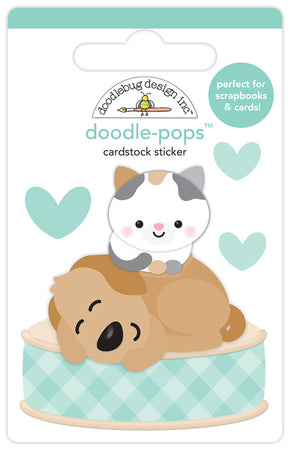 Doodlebug Design Pretty Kitty - Best Friends Doodle-Pops 3D Sticker