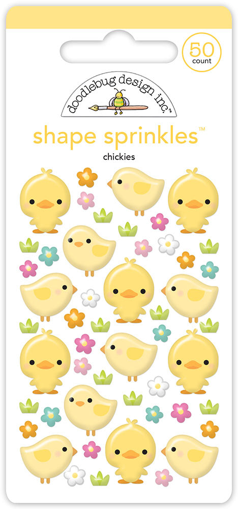 Doodlebug Design Bunny Hop - Chickies Shape Sprinkles