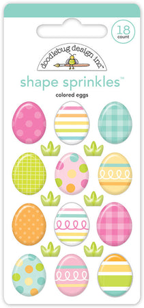 Doodlebug Design Bunny Hop - Colored Eggs Shape Sprinkles
