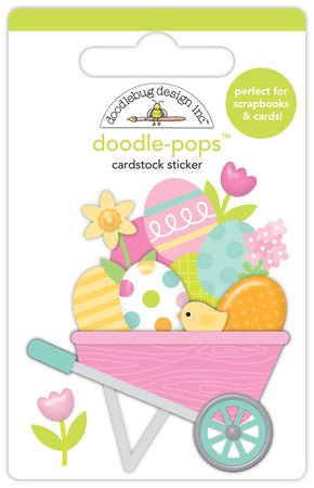 Doodlebug Design Bunny Hop - Easter's On Its Way Doodle-Pops 3D Sticker