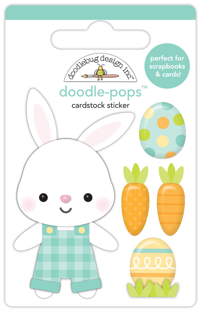 Doodlebug Design Bunny Hop - Mr. Cottontail Doodle-Pops 3D Sticker