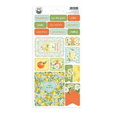 P13 Fresh Lemonade - Chipboard Sticker Sheet #1